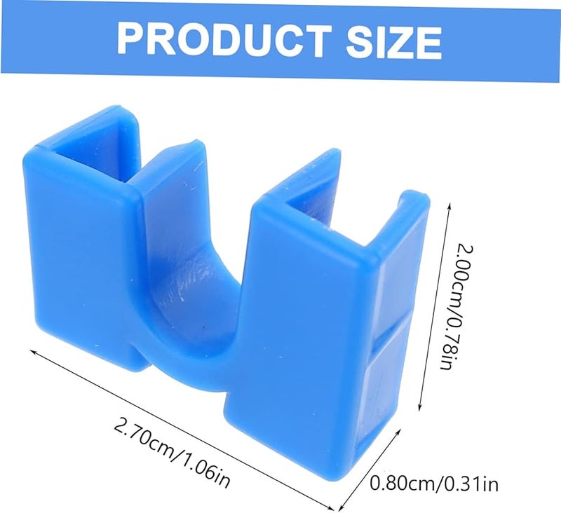 أغطية عيدان تناول الطعام القابلة لإعادة الاستخدام باللون الأزرق 5 قطع مع مشبك للتدريب والسفر - Image 2